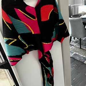 Chic Asymmetrical Dress in Bold Multicolor